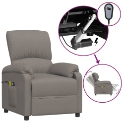 vidaXL Massagesessel Elektrisch Taupe Stoff