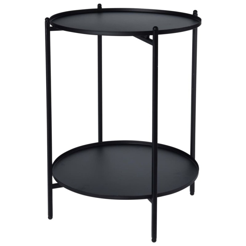 H&S Collection Beistelltisch Metall 50,5 cm Schwarz H&S Collection Beistelltisch Metall 50,5 cm Schwarz