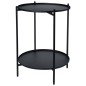 H&S Collection Beistelltisch Metall 50,5 cm Schwarz H&S Collection Beistelltisch Metall 50,5 cm Schwarz