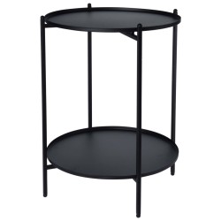 H&S Collection Beistelltisch Metall 50,5 cm Schwarz 