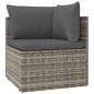 vidaXL 6-tlg. Garten-Lounge-Set mit Kissen Grau Poly Rattan vidaXL 6-tlg. Garten-Lounge-Set mit Kissen Grau Poly Rattan