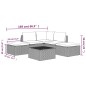 vidaXL 6-tlg. Garten-Lounge-Set mit Kissen Grau Poly Rattan vidaXL 6-tlg. Garten-Lounge-Set mit Kissen Grau Poly Rattan
