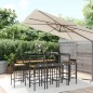 vidaXL 11-tlg. Gartenbar-Set Schwarz Poly Rattan & Massivholz Akazie vidaXL 11-tlg. Gartenbar-Set Schwarz Poly Rattan & Massivholz Akazie