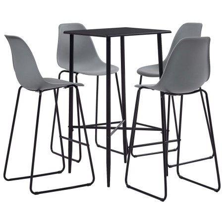 5-tlg. Bar-Set Kunststoff Grau