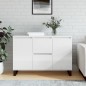 vidaXL Sideboard Hochglanz-Weiß 104x35x70 cm Holzwerkstoff vidaXL Sideboard Hochglanz-Weiß 104x35x70 cm Holzwerkstoff