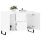 vidaXL Sideboard Hochglanz-Weiß 104x35x70 cm Holzwerkstoff vidaXL Sideboard Hochglanz-Weiß 104x35x70 cm Holzwerkstoff