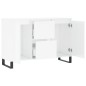 vidaXL Sideboard Hochglanz-Weiß 104x35x70 cm Holzwerkstoff vidaXL Sideboard Hochglanz-Weiß 104x35x70 cm Holzwerkstoff
