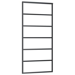 vidaXL Schiebetür ESG-Glas und Aluminium 90x205 cm Schwarz