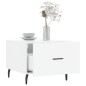 vidaXL Couchtisch Hochglanz-Weiß 50x50x40 cm Holzwerkstoff