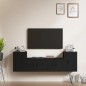 vidaXL 4-tlg. TV-Schrank-Set Schwarz Holzwerkstoff vidaXL 4-tlg. TV-Schrank-Set Schwarz Holzwerkstoff