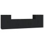 vidaXL 4-tlg. TV-Schrank-Set Schwarz Holzwerkstoff vidaXL 4-tlg. TV-Schrank-Set Schwarz Holzwerkstoff