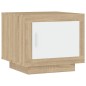 vidaXL Couchtisch Weiß und Sonoma-Eiche 51x50x45 cm Holzwerkstoff vidaXL Couchtisch Weiß und Sonoma-Eiche 51x50x45 cm Holzwerkstoff