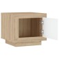 vidaXL Couchtisch Weiß und Sonoma-Eiche 51x50x45 cm Holzwerkstoff vidaXL Couchtisch Weiß und Sonoma-Eiche 51x50x45 cm Holzwerkstoff
