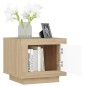 vidaXL Couchtisch Weiß und Sonoma-Eiche 51x50x45 cm Holzwerkstoff vidaXL Couchtisch Weiß und Sonoma-Eiche 51x50x45 cm Holzwerkstoff