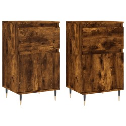 vidaXL Sideboards 2 Stk. Räuchereiche 40x35x70 cm Holzwerkstoff