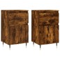 vidaXL Sideboards 2 Stk. Räuchereiche 40x35x70 cm Holzwerkstoff vidaXL Sideboards 2 Stk. Räuchereiche 40x35x70 cm Holzwerkstoff