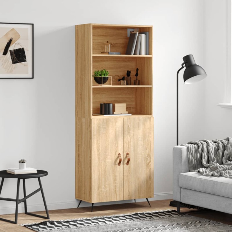 vidaXL Highboard Sonoma-Eiche 69,5x34x180 cm Holzwerkstoff vidaXL Highboard Sonoma-Eiche 69,5x34x180 cm Holzwerkstoff