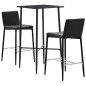 3-tlg. Bar-Set Kunstleder Schwarz 3-tlg. Bar-Set Kunstleder Schwarz