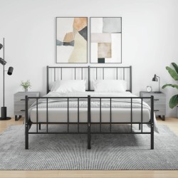 vidaXL Nachttische 2 Stk. Grau Sonoma 40x35x47,5 cm Holzwerkstoff