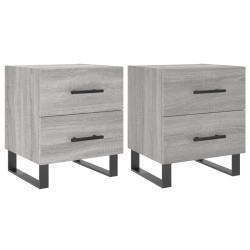vidaXL Nachttische 2 Stk. Grau Sonoma 40x35x47,5 cm Holzwerkstoff