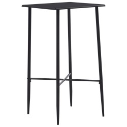 3-tlg. Bar-Set Kunstleder Schwarz