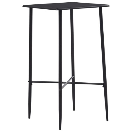 3-tlg. Bar-Set Kunstleder Schwarz