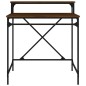 vidaXL Schreibtisch Braun Eichen-Optik 80x50x90 cm Holzwerkstoff Eisen vidaXL Schreibtisch Braun Eichen-Optik 80x50x90 cm Holzwerkstoff Eisen
