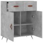 vidaXL Sideboard Betongrau 69,5x34x90 cm Holzwerkstoff vidaXL Sideboard Betongrau 69,5x34x90 cm Holzwerkstoff