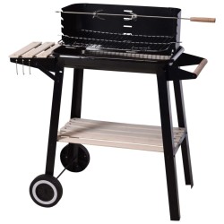 ProGarden Holzkohlegrill 86,5 cm Schwarz 