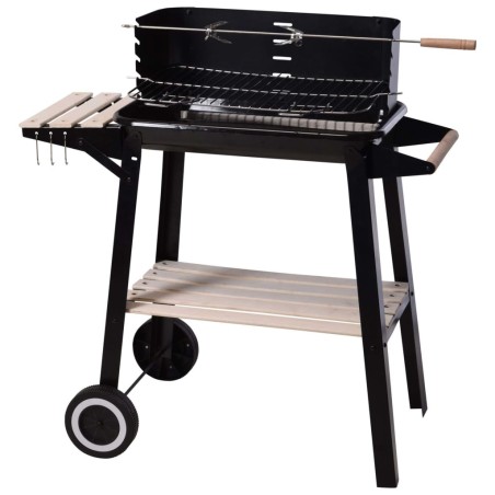 ProGarden Holzkohlegrill 86,5 cm Schwarz 
