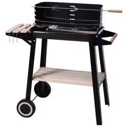 ProGarden Holzkohlegrill 86,5 cm Schwarz 