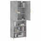 Highboard Betongrau 69,5x34x180 cm Holzwerkstoff Highboard Betongrau 69,5x34x180 cm Holzwerkstoff