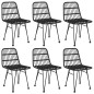 vidaXL 7-tlg. Garten-Essgruppe Schwarz Poly Rattan vidaXL 7-tlg. Garten-Essgruppe Schwarz Poly Rattan
