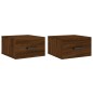 vidaXL Wand-Nachttische 2 Stk. Braun Eichen-Optik 35x35x20 cm vidaXL Wand-Nachttische 2 Stk. Braun Eichen-Optik 35x35x20 cm