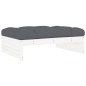 vidaXL 5-tlg. Garten-Lounge-Set mit Kissen Weiß Massivholz vidaXL 5-tlg. Garten-Lounge-Set mit Kissen Weiß Massivholz