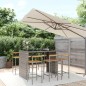 vidaXL 7-tlg. Gartenbar-Set Grau Poly Rattan & Massivholz Akazie vidaXL 7-tlg. Gartenbar-Set Grau Poly Rattan & Massivholz Akazie