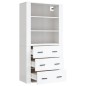 vidaXL Highboard Hochglanz-Weiß Holzwerkstoff vidaXL Highboard Hochglanz-Weiß Holzwerkstoff