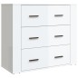 vidaXL Highboard Hochglanz-Weiß Holzwerkstoff vidaXL Highboard Hochglanz-Weiß Holzwerkstoff