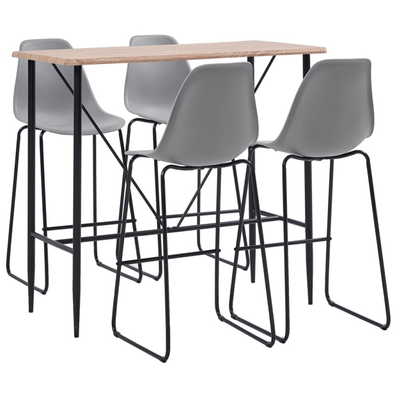 5-tlg. Bar-Set Kunststoff Grau 5-tlg. Bar-Set Kunststoff Grau