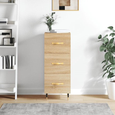 vidaXL Sideboard Sonoma-Eiche 34,5x34x90 cm Holzwerkstoff
