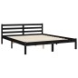 vidaXL Massivholzbett mit Kopfteil Schwarz 160x200 cm vidaXL Massivholzbett mit Kopfteil Schwarz 160x200 cm