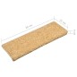 vidaXL Teppich-Treppenstufen 15 Stk. 65x21x4 cm Beige vidaXL Teppich-Treppenstufen 15 Stk. 65x21x4 cm Beige