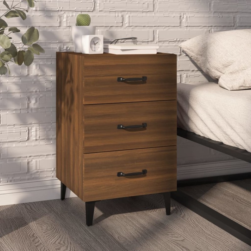 vidaXL Nachttisch Braun Eichen-Optik 40x40x66 cm Holzwerkstoff vidaXL Nachttisch Braun Eichen-Optik 40x40x66 cm Holzwerkstoff