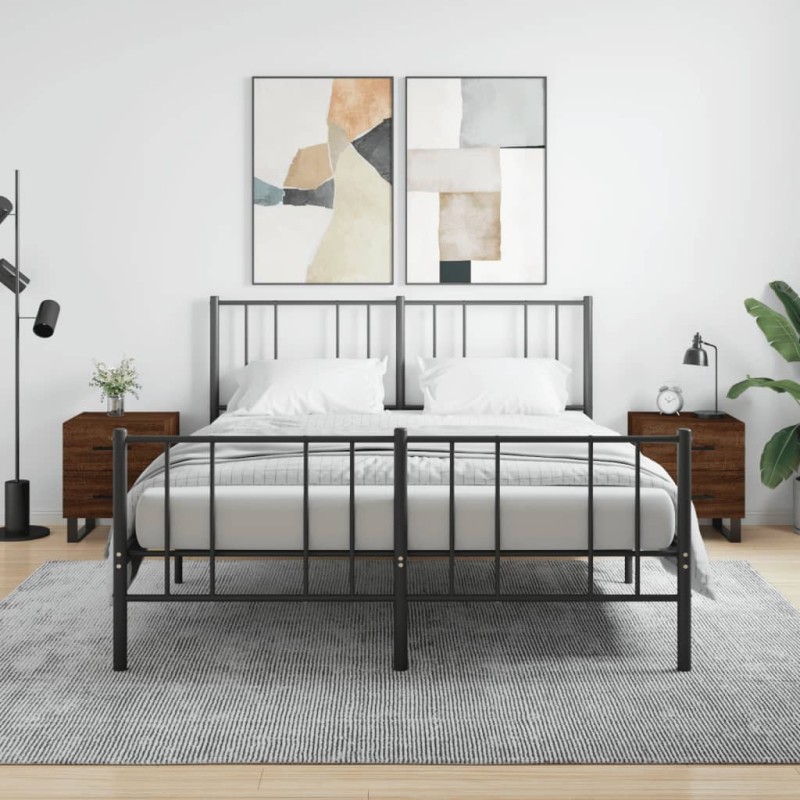 vidaXL Nachttische 2Stk. Braun Eichen-Optik 40x35x47,5cm Holzwerkstoff vidaXL Nachttische 2Stk. Braun Eichen-Optik 40x35x47,5cm Holzwerkstoff