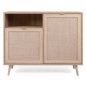 Finori Beistellschrank Bali 01A Sonoma-Eiche und Raffia-Druck Finori Beistellschrank Bali 01A Sonoma-Eiche und Raffia-Druck
