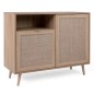 Finori Beistellschrank Bali 01A Sonoma-Eiche und Raffia-Druck Finori Beistellschrank Bali 01A Sonoma-Eiche und Raffia-Druck