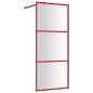 vidaXL Duschwand für Begehbare Dusche mit ESG Klarglas Rot 80x195 cm vidaXL Duschwand für Begehbare Dusche mit ESG Klarglas Rot 80x195 cm