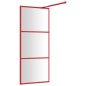 vidaXL Duschwand für Begehbare Dusche mit ESG Klarglas Rot 80x195 cm vidaXL Duschwand für Begehbare Dusche mit ESG Klarglas Rot 80x195 cm