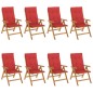 vidaXL Gartenstühle mit Auflagen 8 Stk. Massivholz Teak vidaXL Gartenstühle mit Auflagen 8 Stk. Massivholz Teak