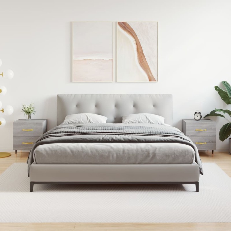 vidaXL Nachttische 2 Stk. Grau Sonoma 40x35x47,5 cm Holzwerkstoff vidaXL Nachttische 2 Stk. Grau Sonoma 40x35x47,5 cm Holzwerkstoff